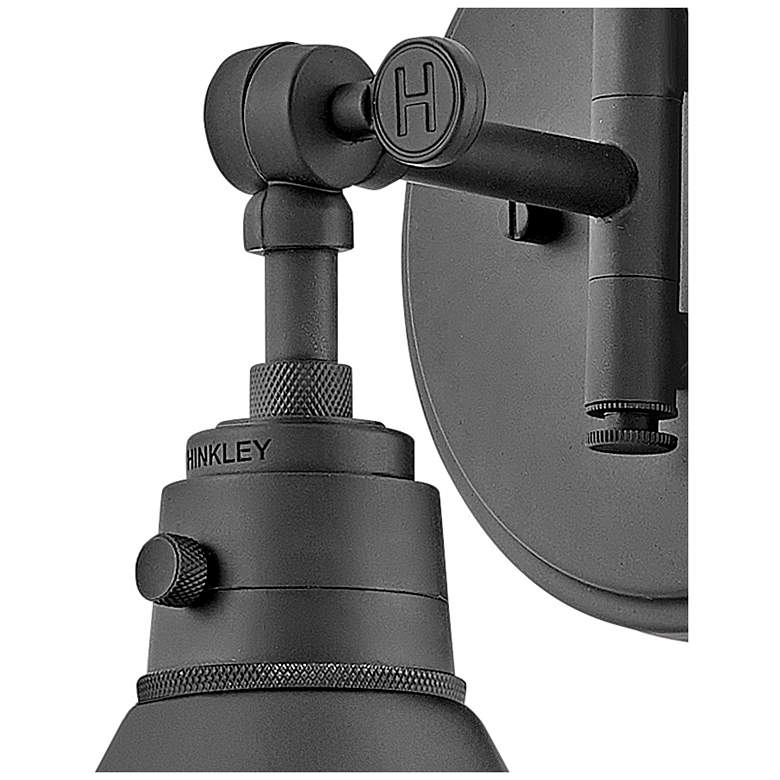 Image 5 Hinkley Arti 12 1/4"H Black Metal Swing Arm Cone Wall Sconce more views