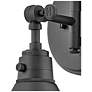 5_Hinkley Arti 12 1/4"H Black Metal Swing Arm Cone Wall Sconce more views