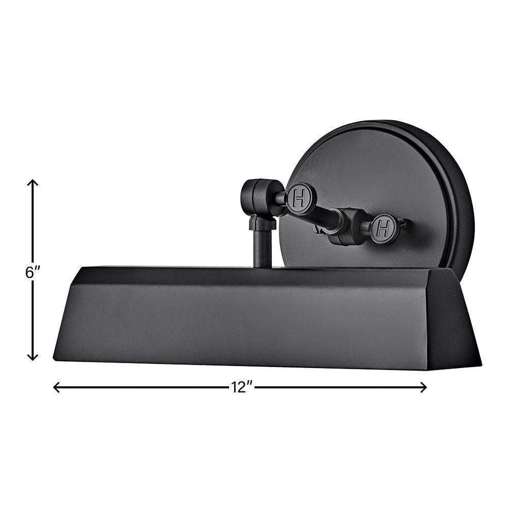 Hinkley Arti 12" Wide Black Picture Light