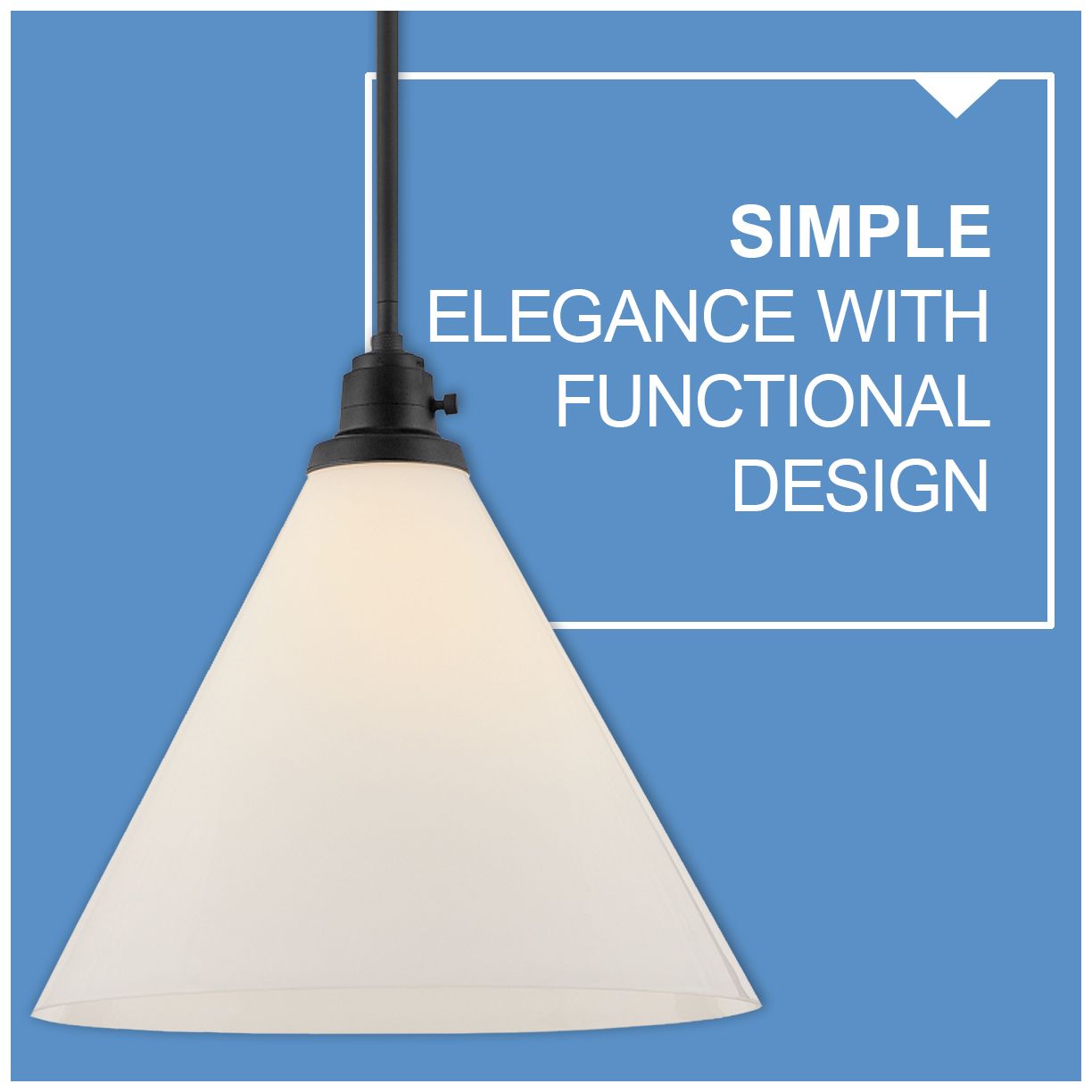 Hinkley Arti 15" Wide Black and Cased White Opal Glass Cone Pendant