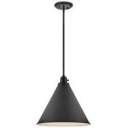 Hinkley Arti 15" Wide Black Cone Pendant Light