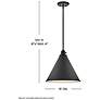 3_Hinkley Arti 15" Wide Black Cone Pendant Light more views