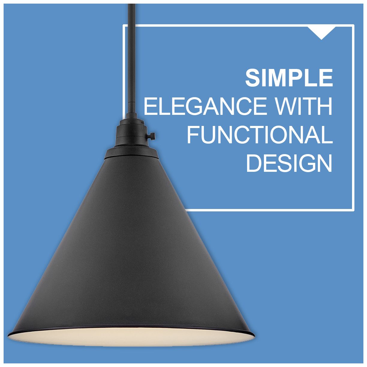 Hinkley Arti 15" Wide Black Cone Pendant Light