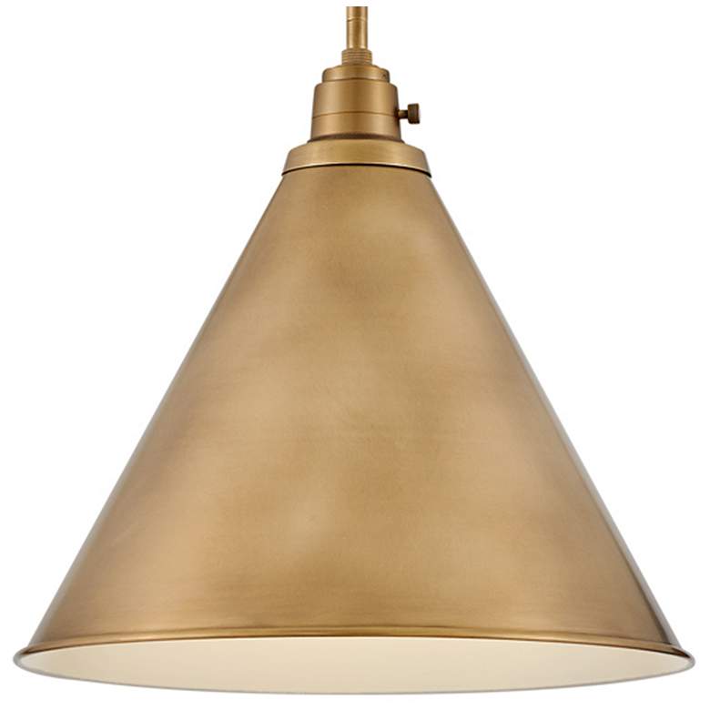 Image 7 Hinkley Arti 15" Wide Heritage Brass Cone Pendant Light more views