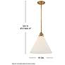 3_Hinkley Arti 15" Wide Heritage Brass Pendant Light more views