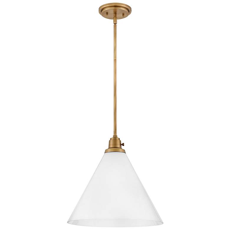 Image 4 Hinkley Arti 15" Wide Heritage Brass Pendant Light more views