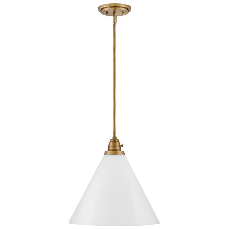 Image 5 Hinkley Arti 15" Wide Heritage Brass Pendant Light more views