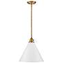 5_Hinkley Arti 15" Wide Heritage Brass Pendant Light more views