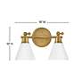 Thumbnail4 of Hinkley Arti 16" Wide Heritage Brass Small Two Light Vanity Bath Light more views