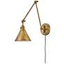 1_Hinkley Arti 18 1/4" Heritage Brass Adjustable ArmPlug-In Wall Lamp
