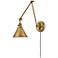Hinkley Arti 18 1/4" Heritage Brass Adjustable ArmPlug-In Wall Lamp