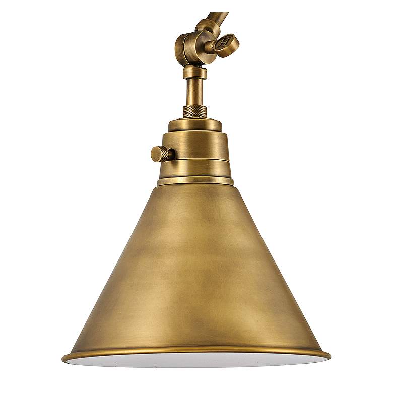 Image 2 Hinkley Arti 18 1/4" Heritage Brass Adjustable ArmPlug-In Wall Lamp more views