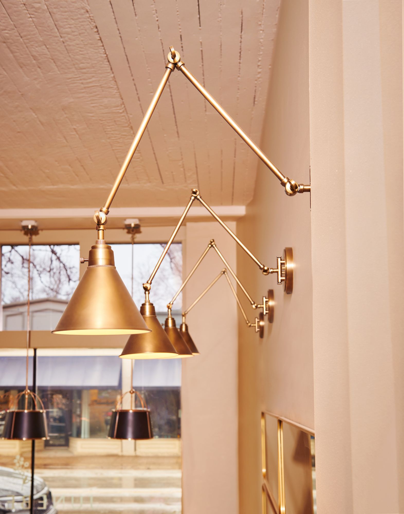 Image 6 Hinkley Arti 18 1/4" Heritage Brass Adjustable ArmPlug-In Wall Lamp more views