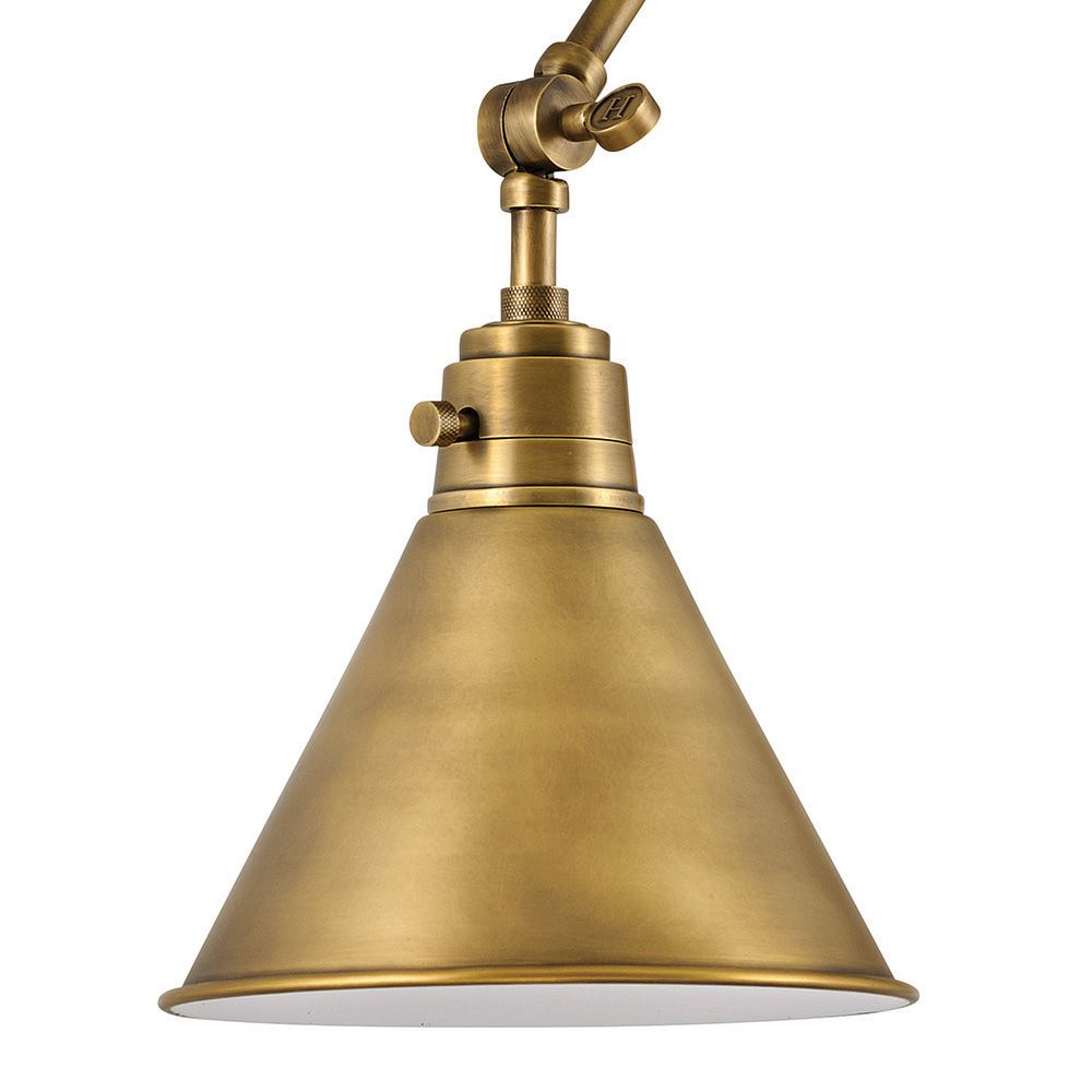 Hinkley Arti 18 1/4" Heritage Brass Adjustable ArmPlug-In Wall Lamp