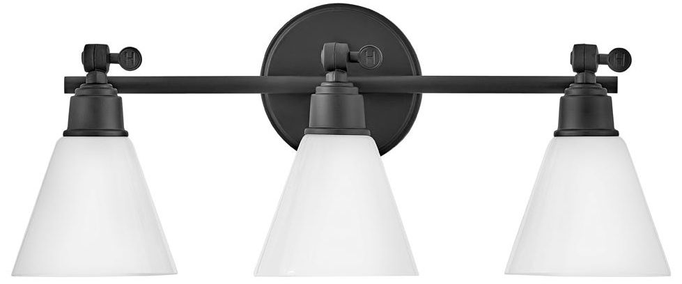 Hinkley Arti 24" Wide Black 3-Light Vanity Bath Light