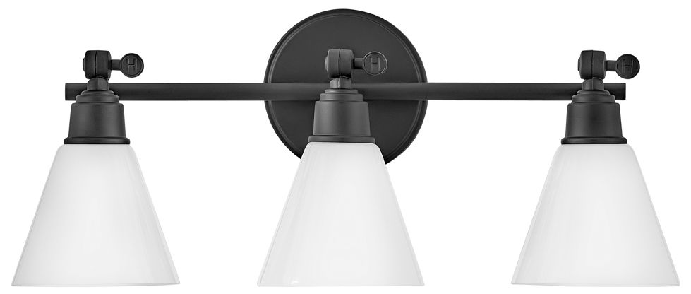 Image 2 Hinkley Arti 24" Wide Black 3-Light Vanity Bath Light more views