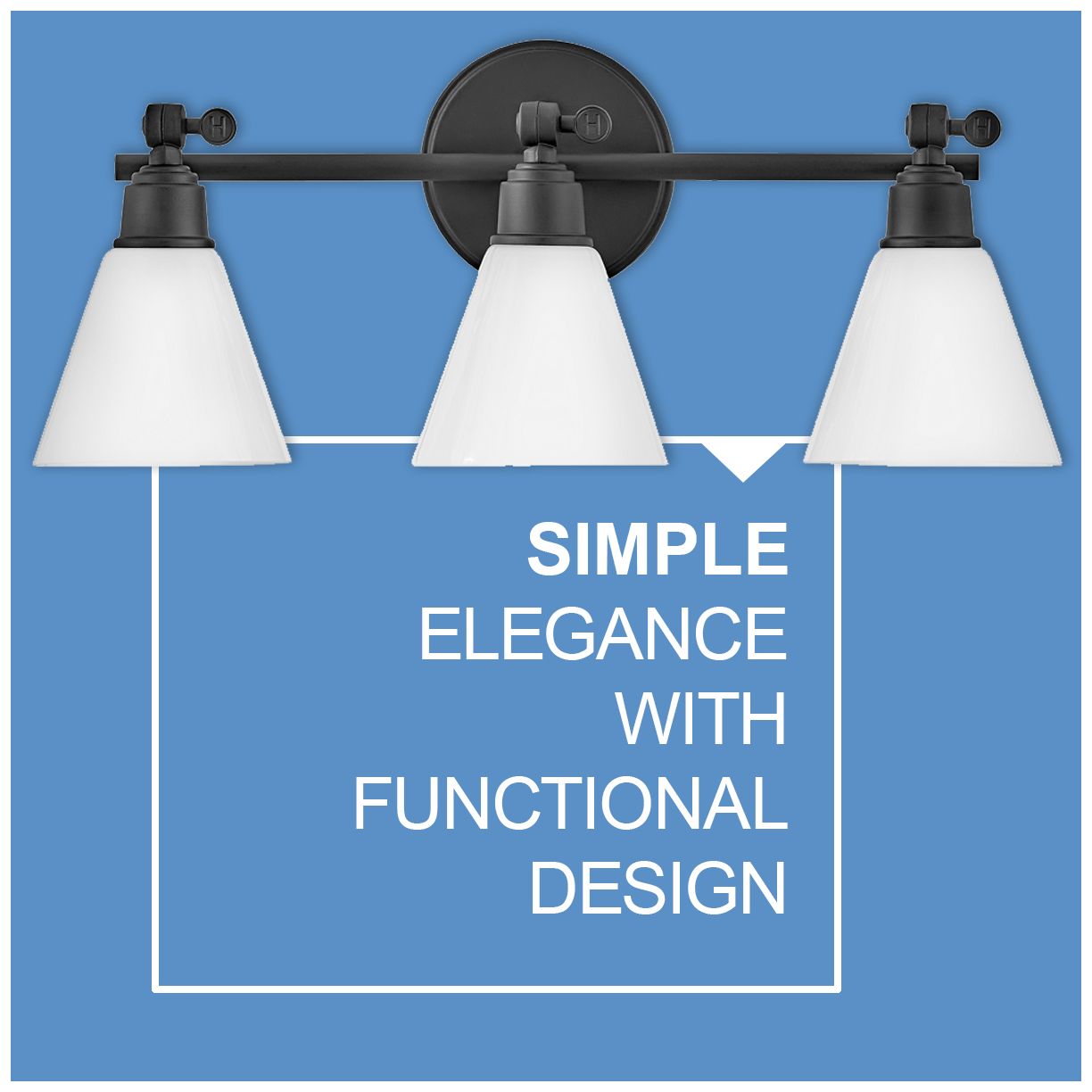 Hinkley Arti 24" Wide Black 3-Light Vanity Bath Light