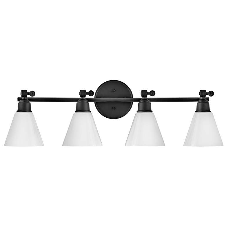 Image 1 Hinkley Arti 32" Wide Black 4-Light Vanity Bath Light