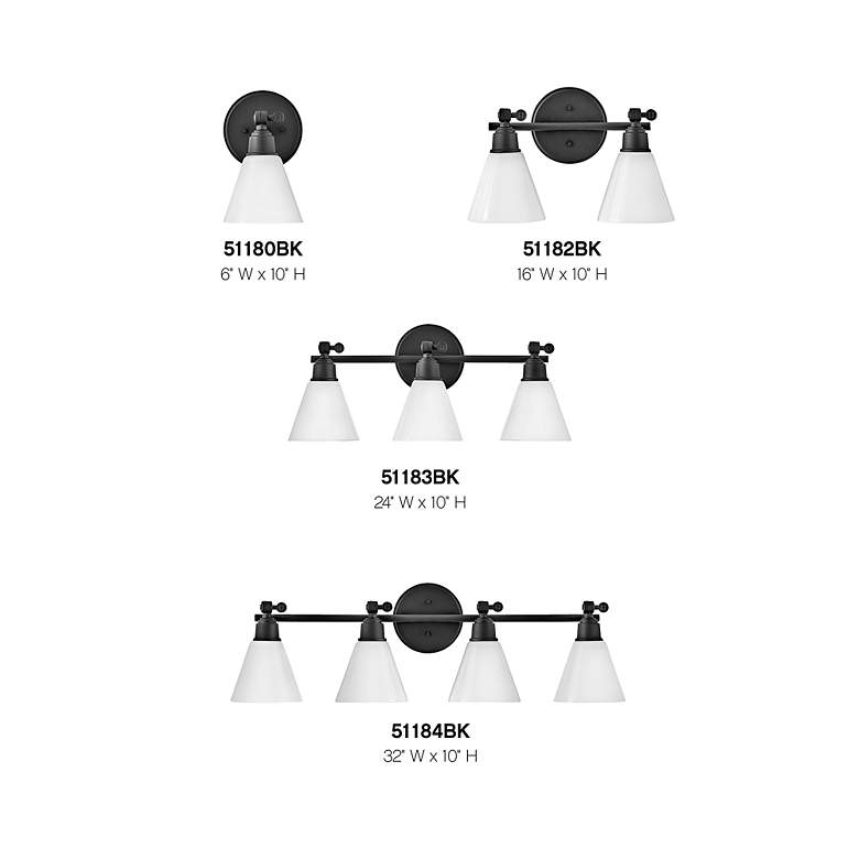 Image 3 Hinkley Arti 32" Wide Black 4-Light Vanity Bath Light more views