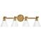 Hinkley Arti 32" Wide Heritage Brass 4-Light Bath Light
