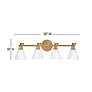 4_Hinkley Arti 32" Wide Heritage Brass 4-Light Bath Light more views