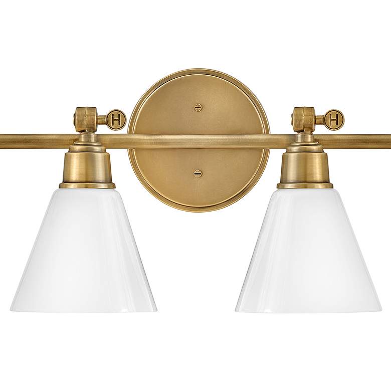 Image 6 Hinkley Arti 32" Wide Heritage Brass 4-Light Bath Light more views