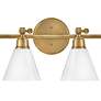 6_Hinkley Arti 32" Wide Heritage Brass 4-Light Bath Light more views