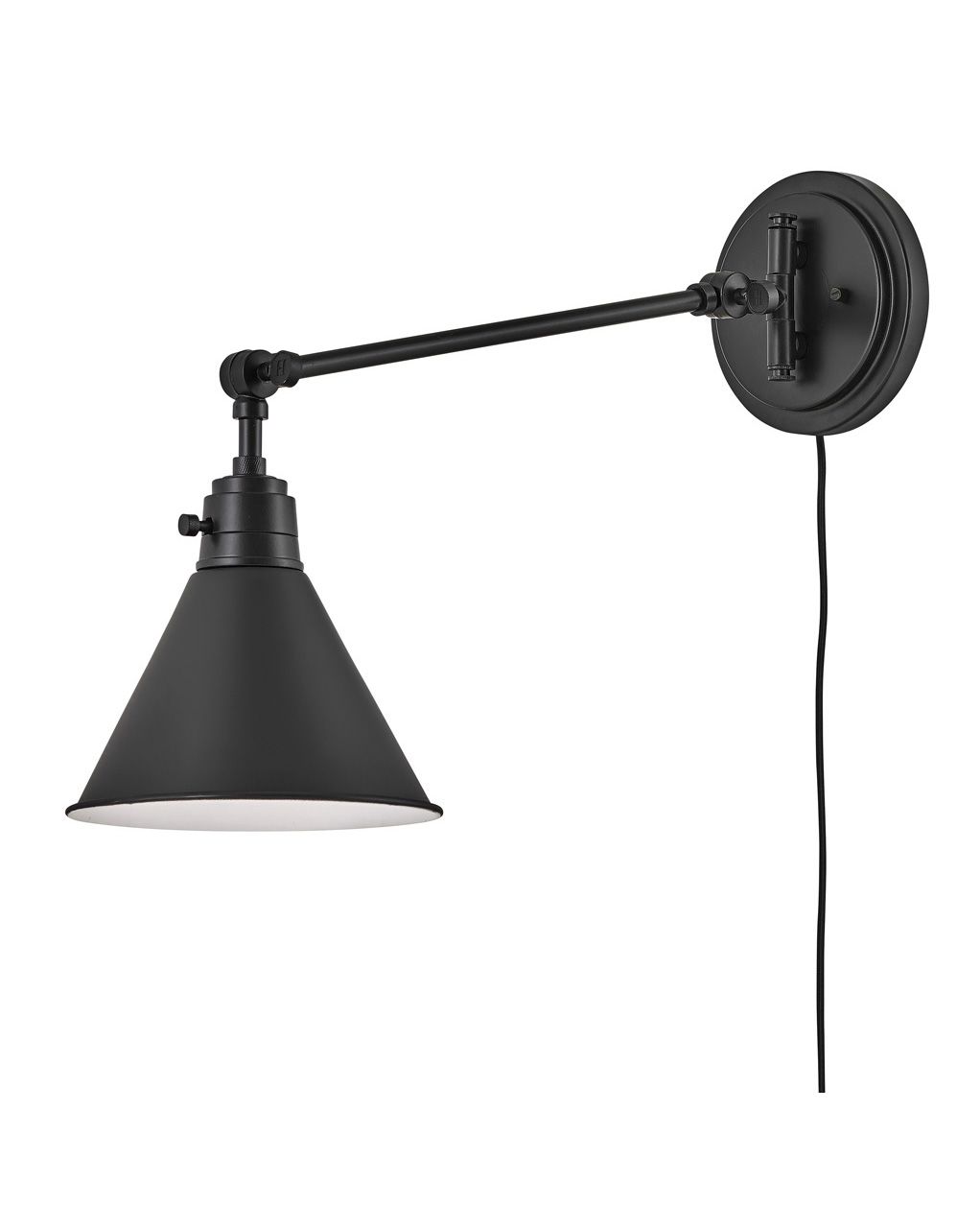 Image 5 Hinkley Arti Black Adjustable Hardwire Wall Lamp more views