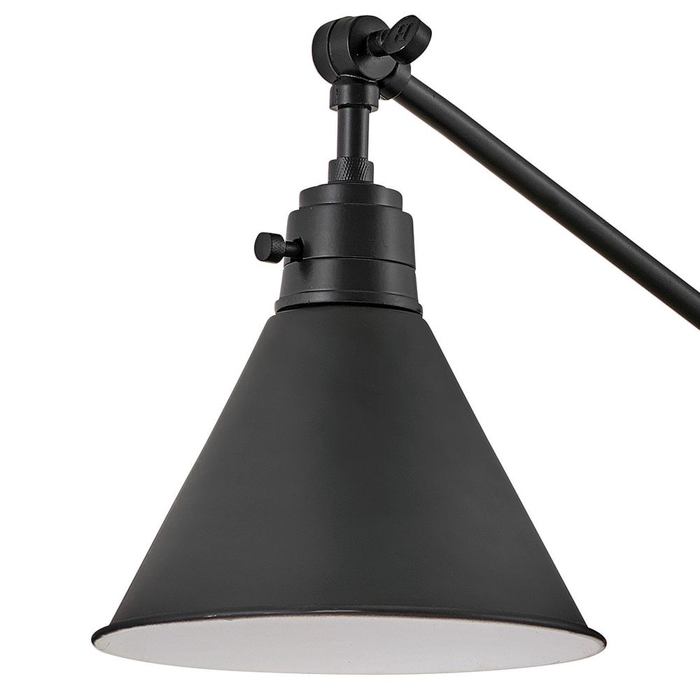 Hinkley Arti Black Adjustable Hardwire Wall Lamp