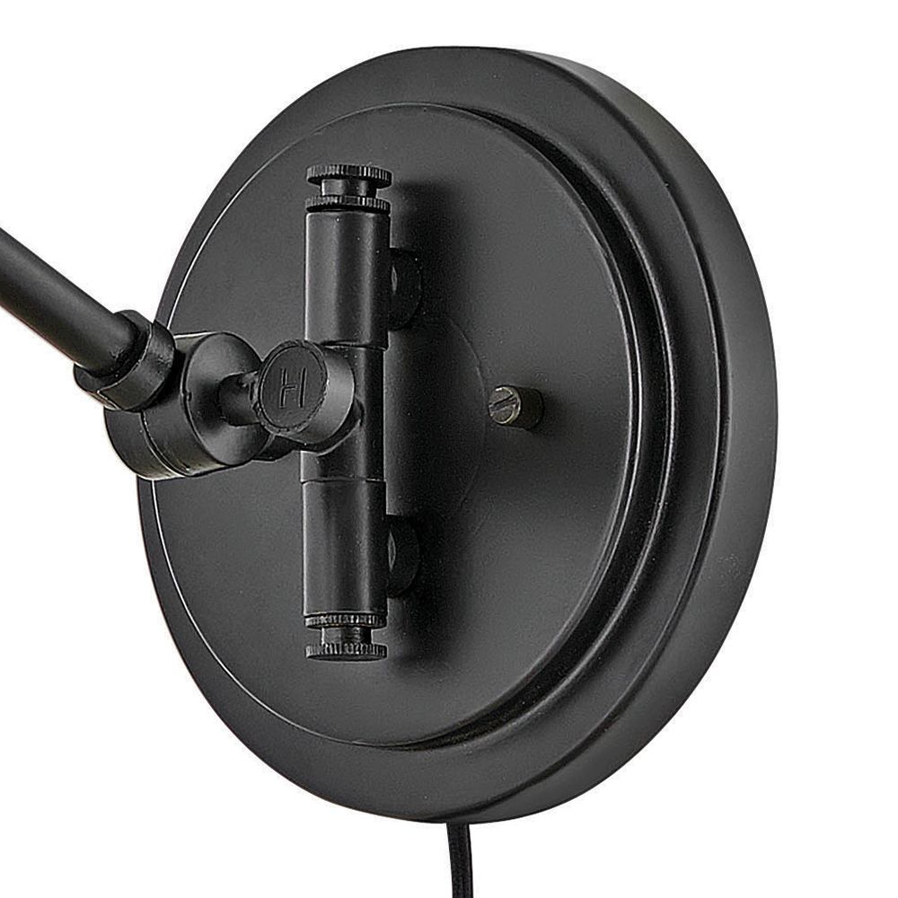 Hinkley Arti Black Adjustable Hardwire Wall Lamp