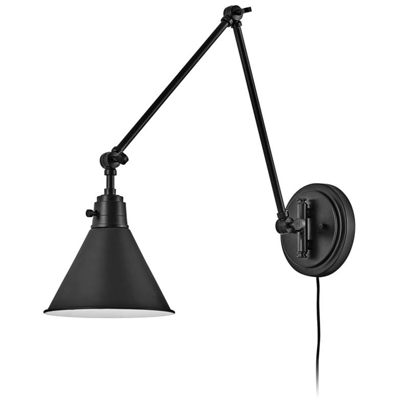 Image 1 Hinkley Arti Black Joint Arm Hardwire Wall Lamp