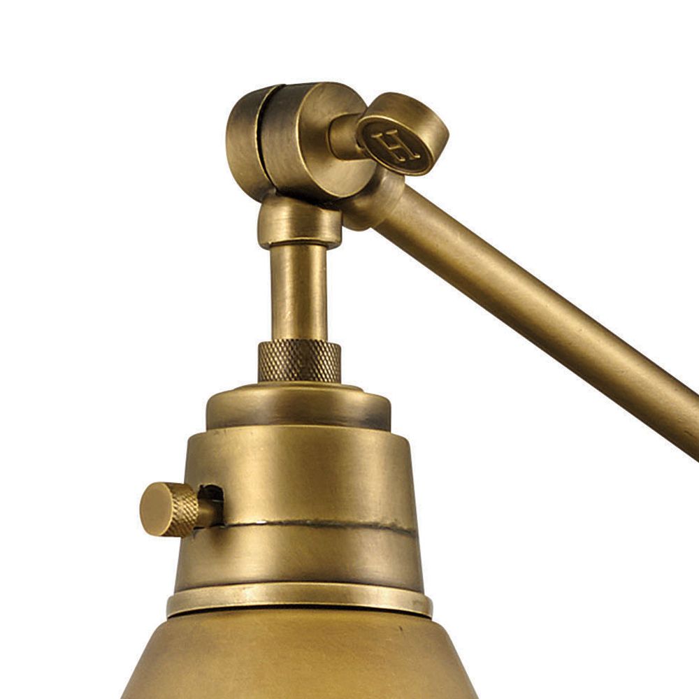 Image 7 Hinkley Arti Heritage Brass Adjustable Hardwire or Plug-In Wall Lamp more views