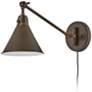 Hinkley Arti Olde Bronze Adjustable Hardwire Wall Lamp