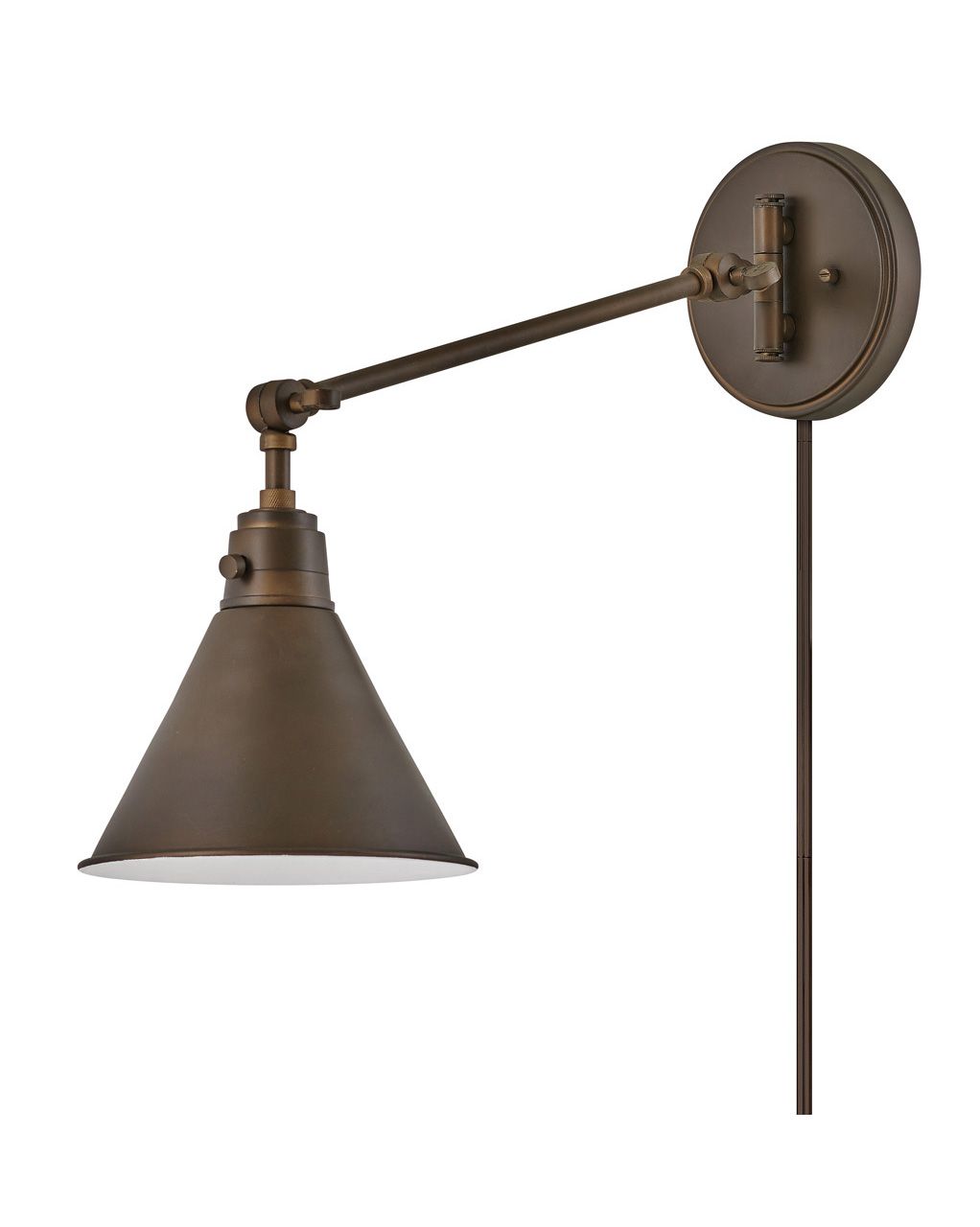 Image 5 Hinkley Arti Olde Bronze Adjustable Hardwire Wall Lamp more views