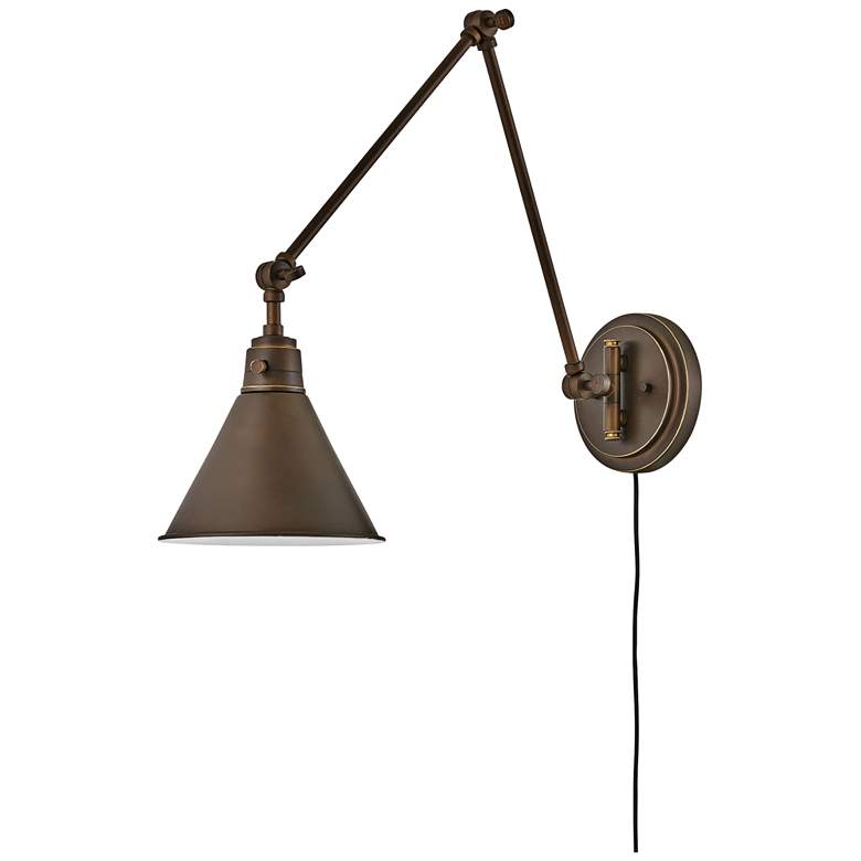 Image 1 Hinkley Arti Olde Bronze Joint Arm Hardwire Wall Lamp
