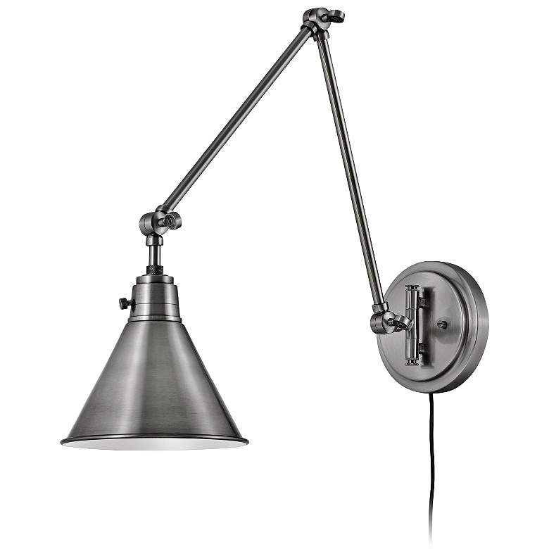 Image 1 Hinkley Arti Polished Antique Nickel Joint Arm Wall Lamp