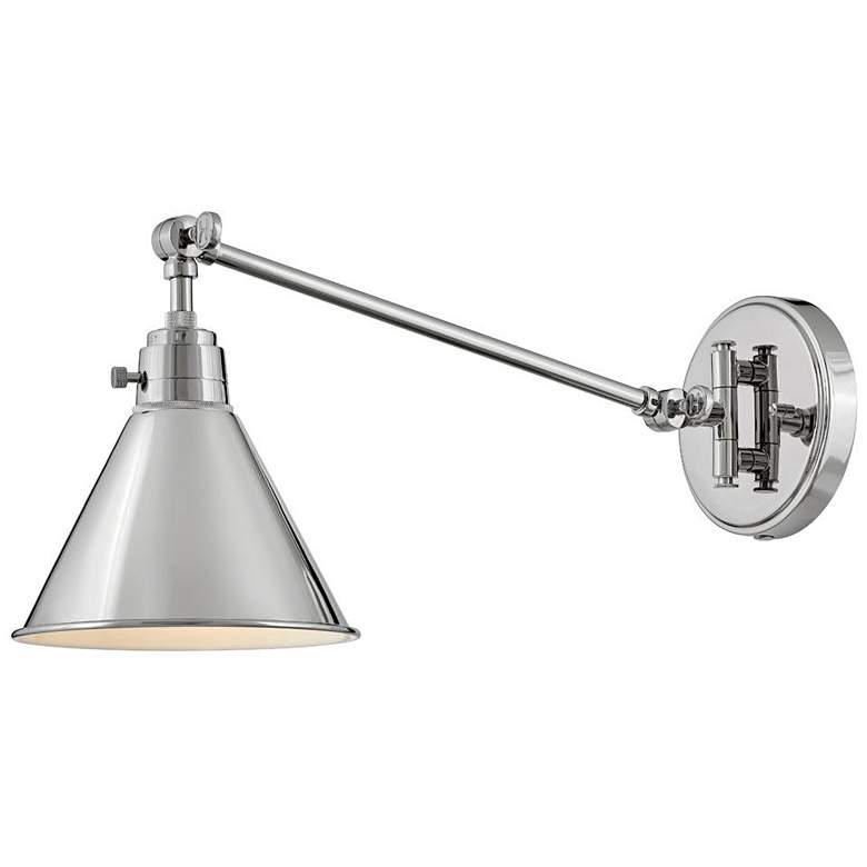 Image 1 Hinkley Arti Polished Nickel Swing Arm Wall Lamp