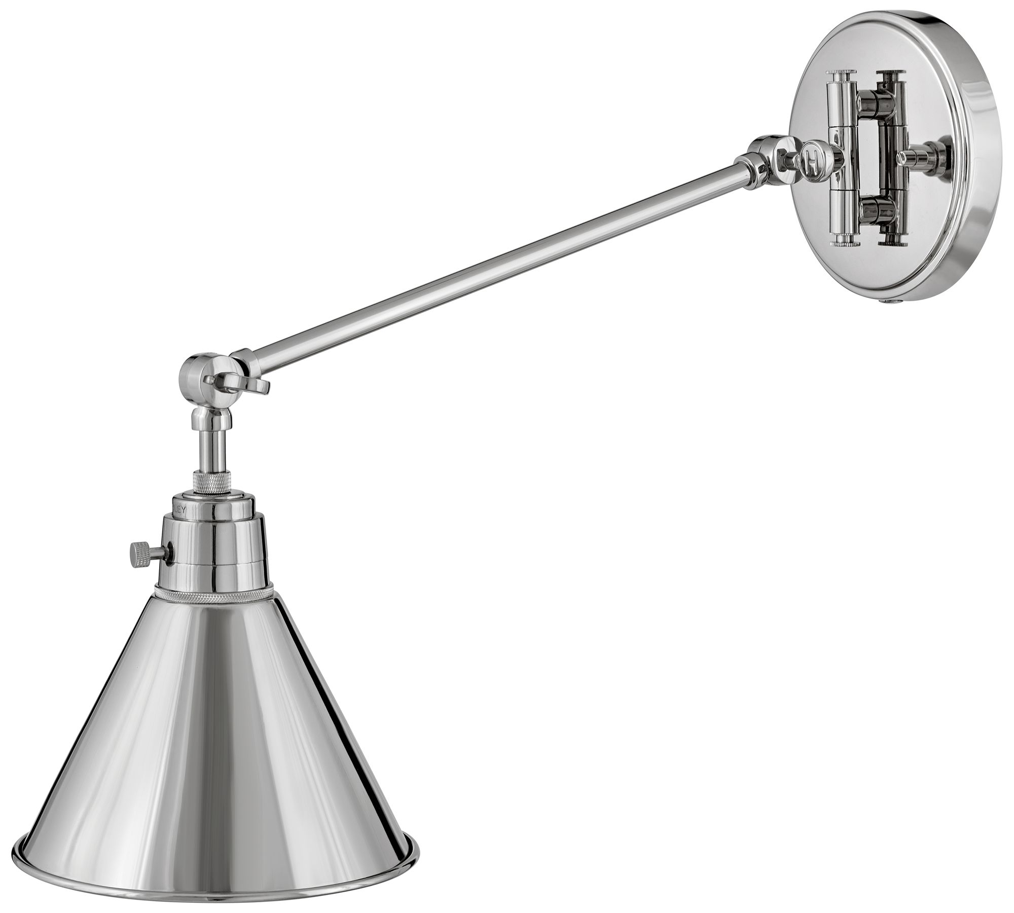 Hinkley Arti Polished Nickel Swing Arm Wall Lamp