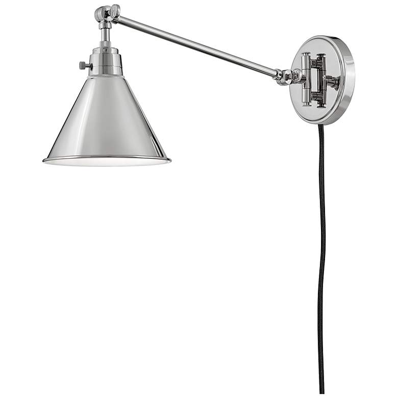 Image 4 Hinkley Arti Polished Nickel Swing Arm Wall Lamp more views