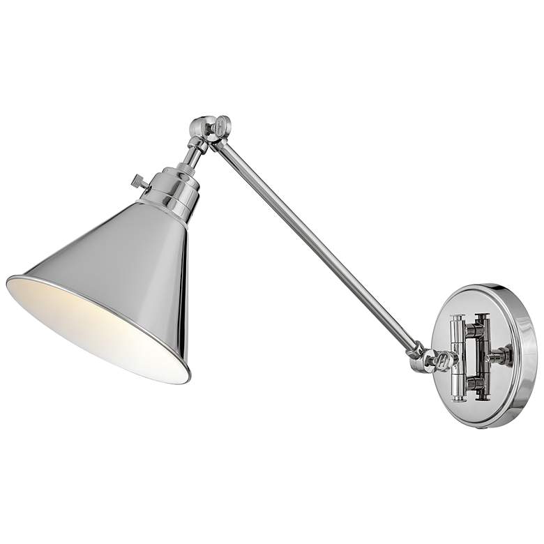 Image 5 Hinkley Arti Polished Nickel Swing Arm Wall Lamp more views