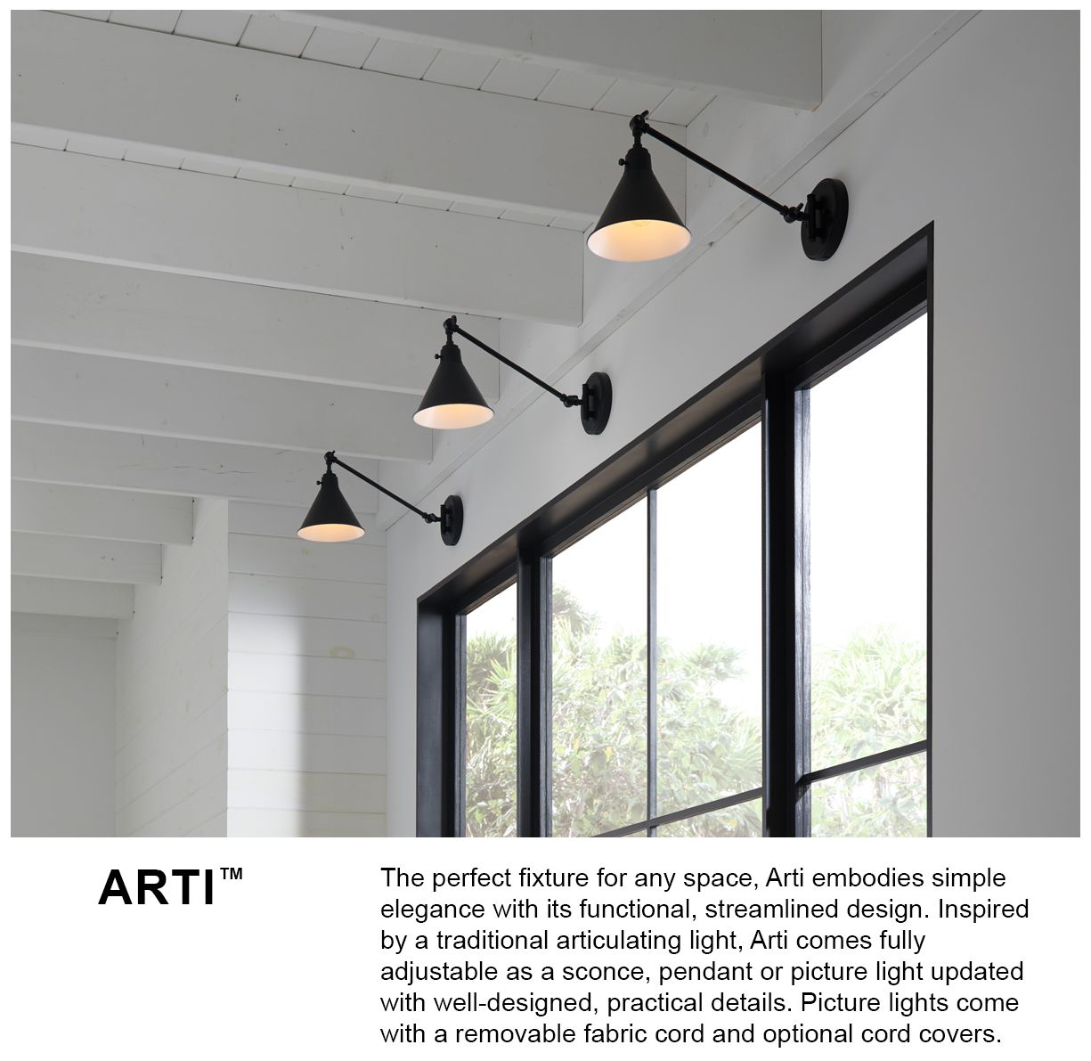 Hinkley Arti Polished Nickel Swing Arm Wall Lamp