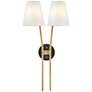 1_Hinkley Aston 26 High 2-Light Modern Heritage Brass Wall Light
