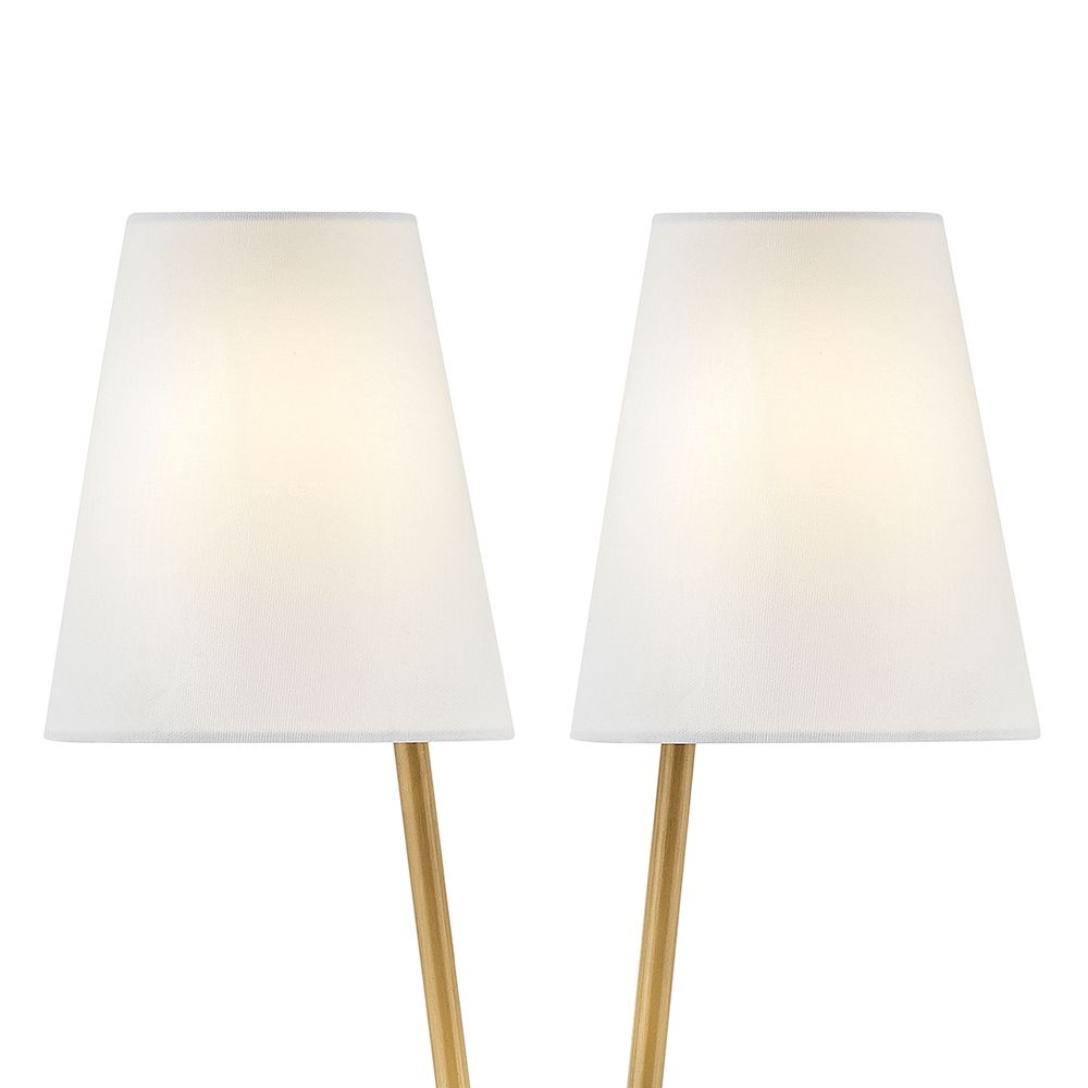 Image 7 Hinkley Aston 26 High 2-Light Modern Heritage Brass Wall Light more views
