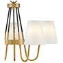 4_Hinkley Aston 28 1/4" Wide Bent Arm Heritage Brass Shade Chandelier more views
