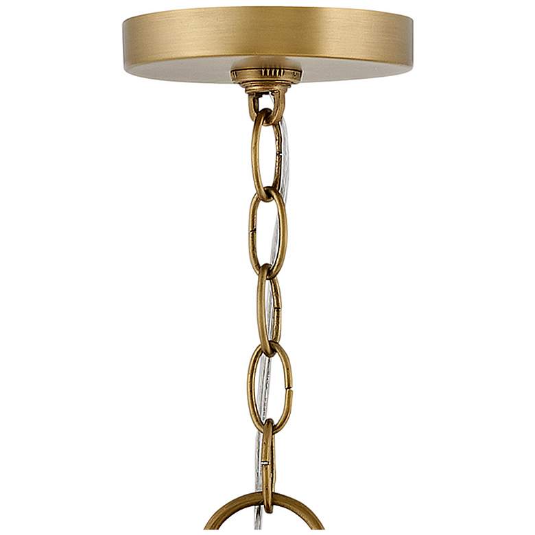 Image 5 Hinkley Aston 28 1/4" Wide Bent Arm Heritage Brass Shade Chandelier more views