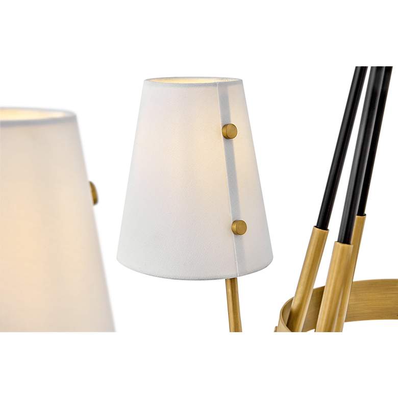 Image 6 Hinkley Aston 45" Wide Heritage Brass 6-Light Linear Chandelier more views