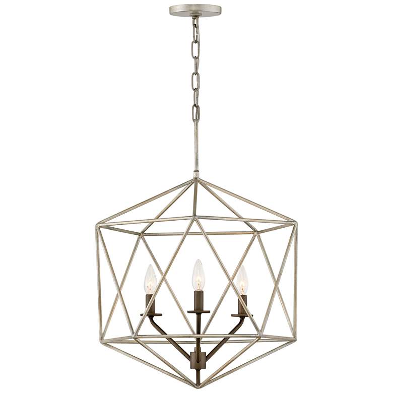 Image 2 Hinkley Astrid 20 inch Wide Silver Patina 3-Light Foyer Pendant