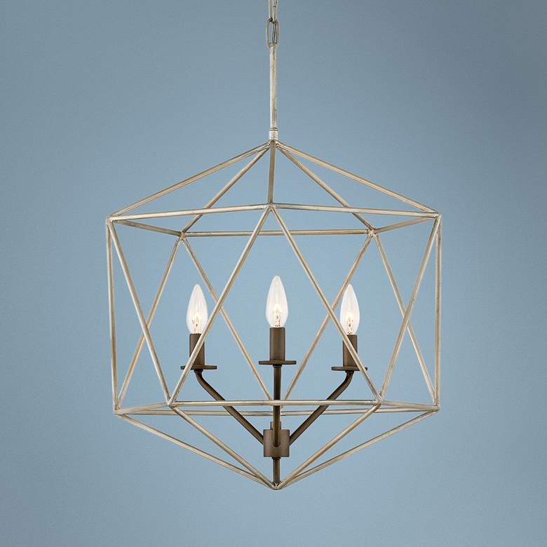 Hinkley Astrid 20 inch Wide Silver Patina 3-Light Foyer Pendant