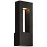 Hinkley Atlantis 16" Black and Frosted Glass 2-LED Outdoor Wall Light