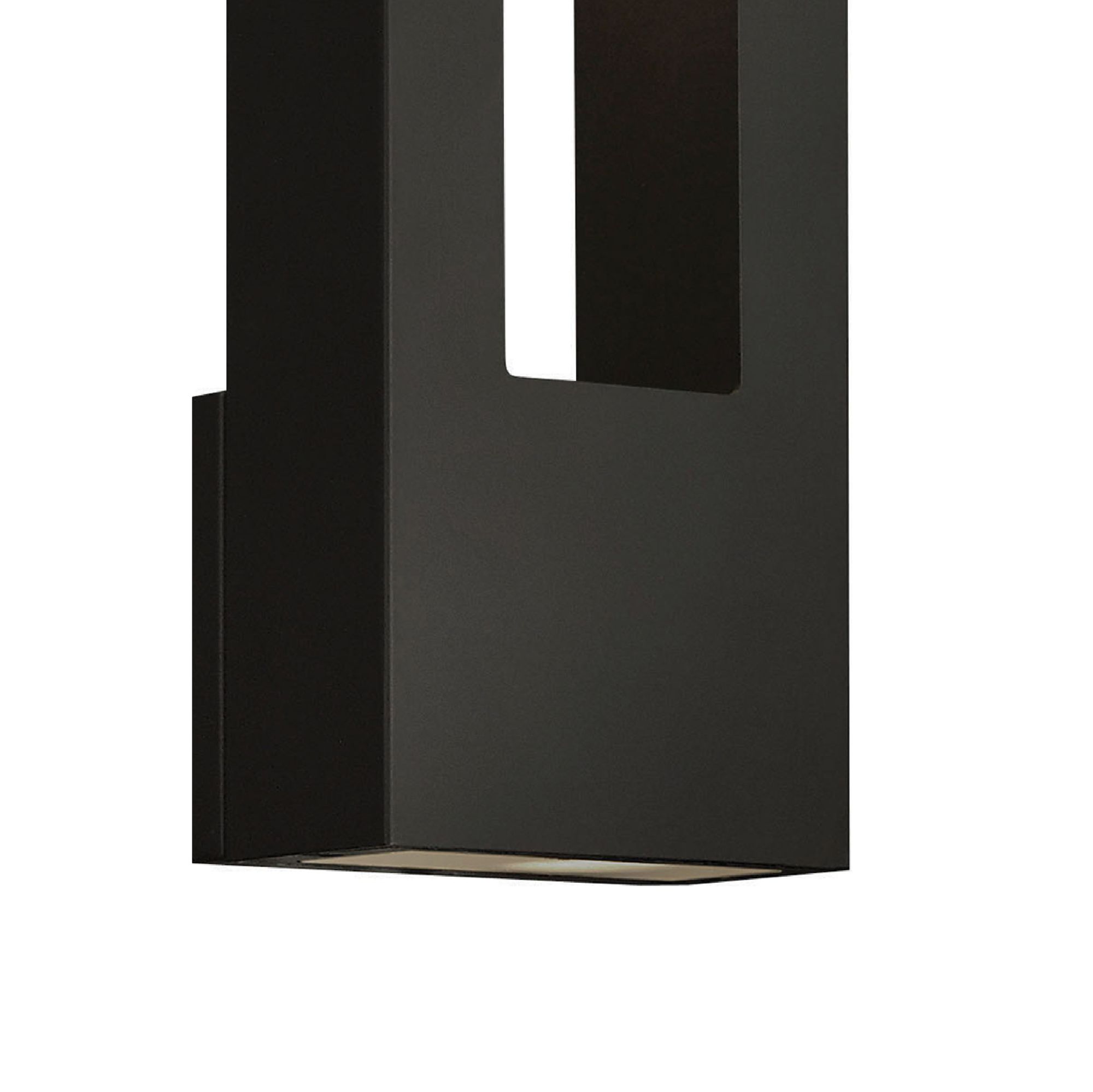 Image 6 Hinkley Atlantis 16" Black Rectangle Modern LED Outdoor Wall Light more views